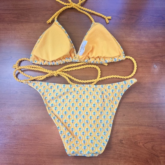 Rhode x Target Dainty Lotus Bikini Sz L Bottoms XL Top In Excellent Condition - Picture 7 of 16